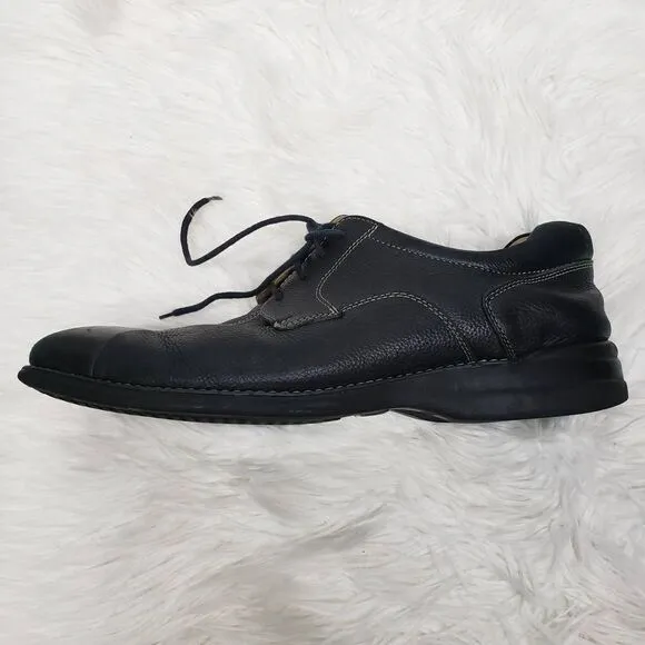 Johnston &amp; Murphy Shuler Bicycle Toe Oxfords Leather 20-7222 Black Lace up 13 M