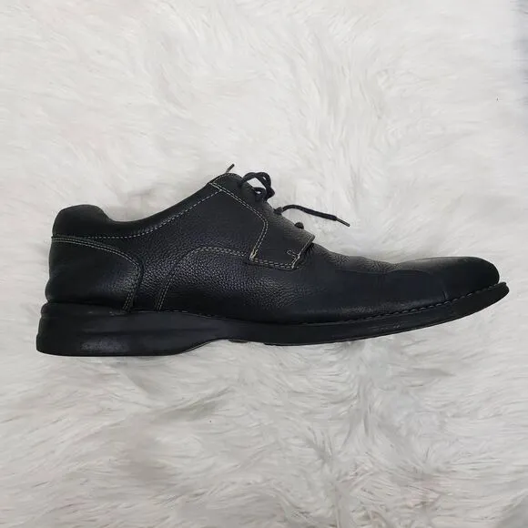 Johnston &amp; Murphy Shuler Bicycle Toe Oxfords Leather 20-7222 Black Lace up 13 M