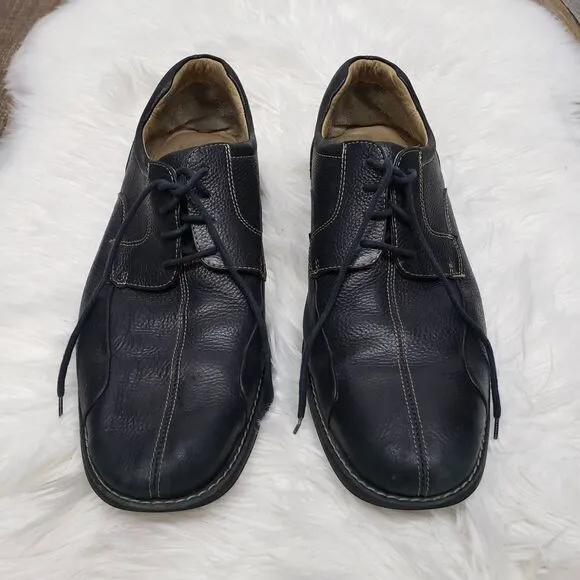 Johnston &amp; Murphy Shuler Bicycle Toe Oxfords Leather 20-7222 Black Lace up 13 M