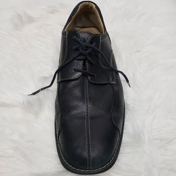 Johnston &amp; Murphy Shuler Bicycle Toe Oxfords Leather 20-7222 Black Lace up 13 M