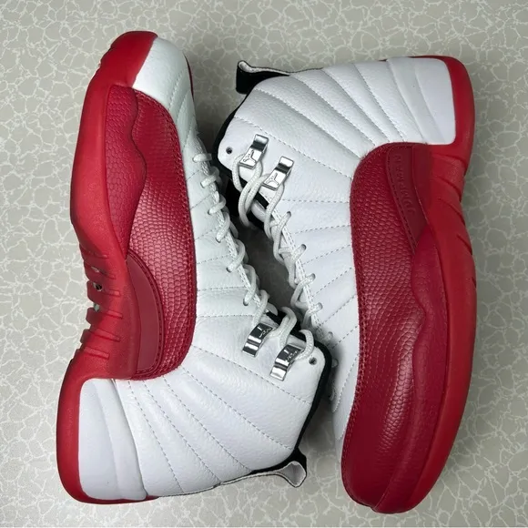 Jordan 12 Retro “Cherry” Men’s White/Red Athletic Shoes Sneakers Pre-owned