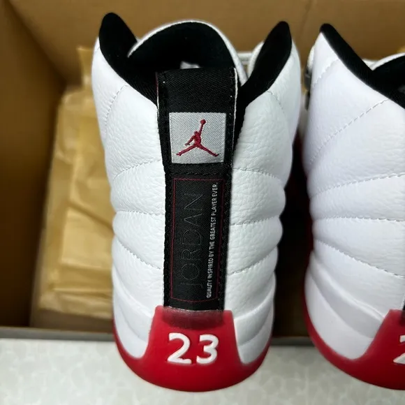 Jordan 12 Retro “Cherry” Men’s White/Red Athletic Shoes Sneakers Pre-owned