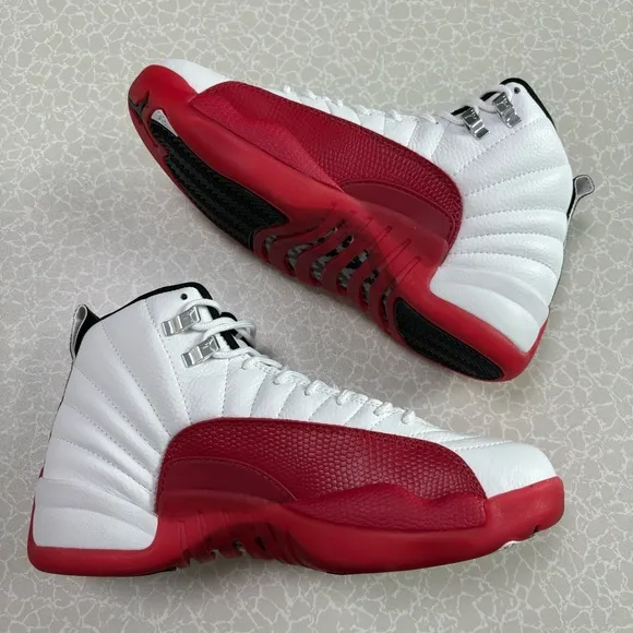 Jordan 12 Retro “Cherry” Men’s White/Red Athletic Shoes Sneakers Pre-owned