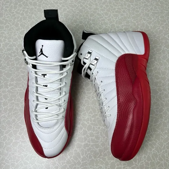 Jordan 12 Retro “Cherry” Men’s White/Red Athletic Shoes Sneakers Pre-owned