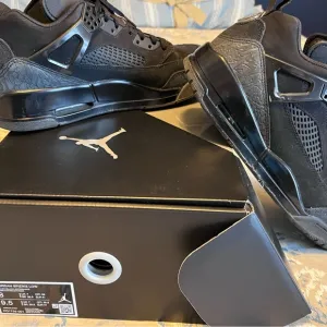 Jordan Black Athletic Shoes with Nubuck Upper