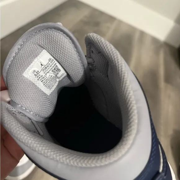 Jordan Gray and Blue Sneakers Classic Design