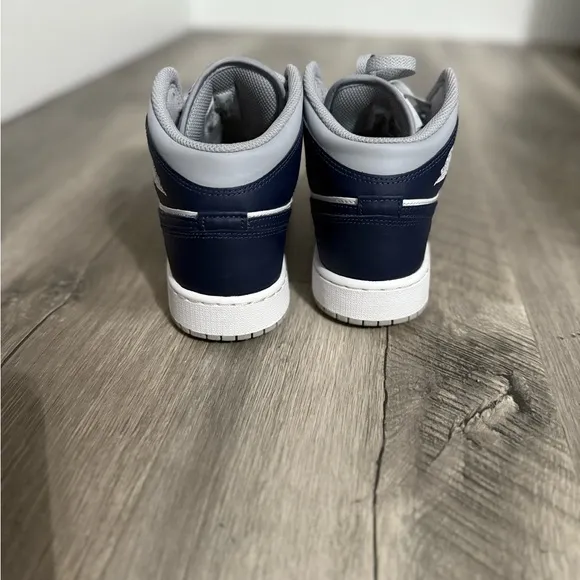 Jordan Gray and Blue Sneakers Classic Design