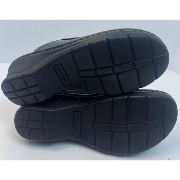 Josef Seibel Womens Black Leather Clog Carole (56308) EU 37 US 6-6.5