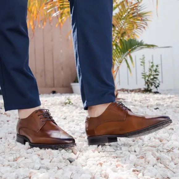 JOSEPH ABBOUD • Cosmo Plain Toe Oxfords Cognac