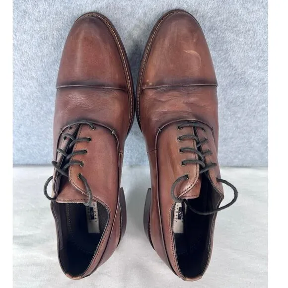 Joseph Abboud Men’s sz 10 Leather Brown Dress Shoes Workwear Oxfords Office