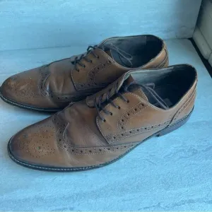 Joseph Abboud  Wingtip Leather Oxfords Brown Size 9
