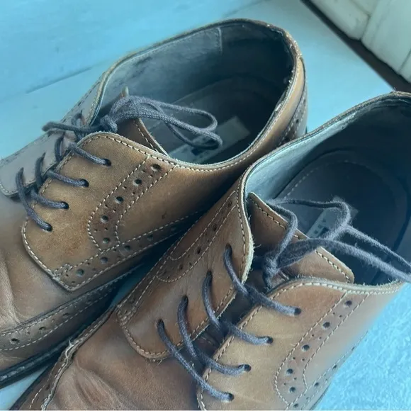 Joseph Abboud  Wingtip Leather Oxfords Brown Size 9
