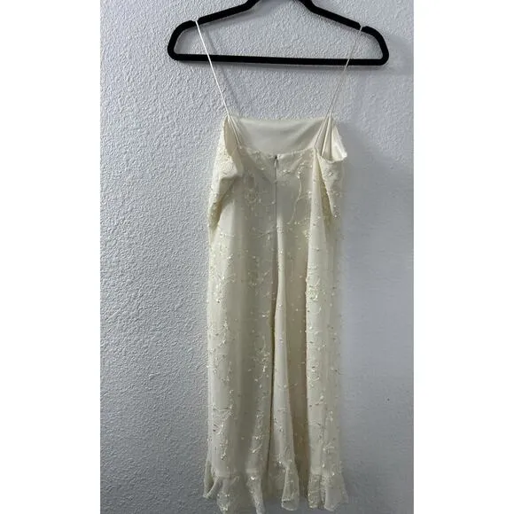 Joseph Ribkoff Vintage 99s Y2K Cream Slip Dress Jacket Ruffles Coquette‎ Fairy 8