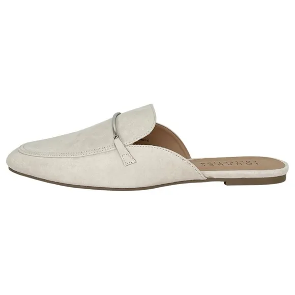Journee Collection Ameena Cream Microsuede Womens Mules Size 8.5M