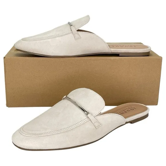 Journee Collection Ameena Cream Microsuede Womens Mules Size 8.5M