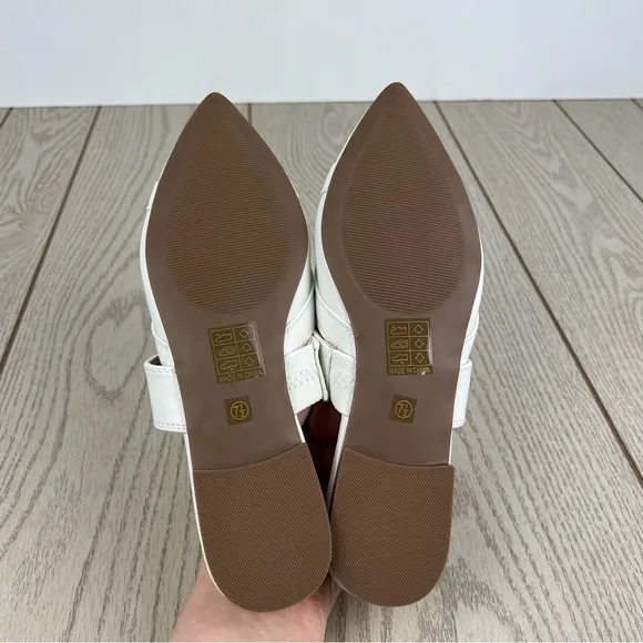 Journee Collection Stasi Women's Crisscross Mules 7.5 White Faux Leather $80