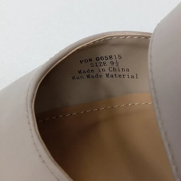 JOURNEE COLLECTION Womens Shaella Beige Slip On Pointed Toe Mules Size 9.5