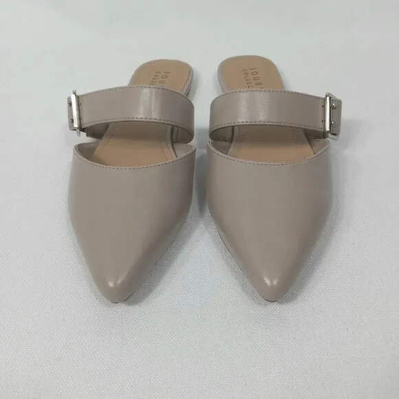 JOURNEE COLLECTION Womens Shaella Beige Slip On Pointed Toe Mules Size 9.5