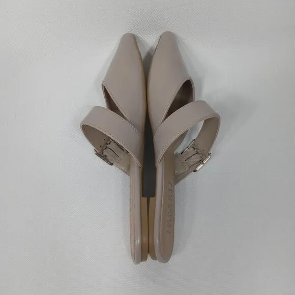 JOURNEE COLLECTION Womens Shaella Beige Slip On Pointed Toe Mules Size 9.5