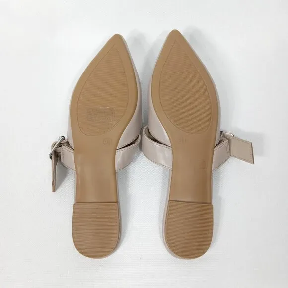 JOURNEE COLLECTION Womens Shaella Beige Slip On Pointed Toe Mules Size 9.5