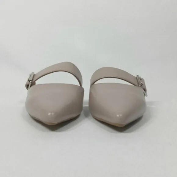JOURNEE COLLECTION Womens Shaella Beige Slip On Pointed Toe Mules Size 9.5