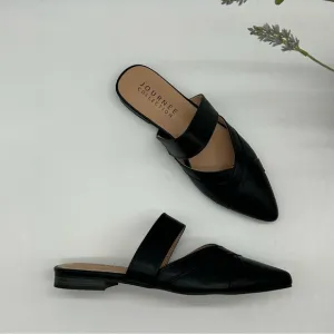 JOURNEE COLLECTION Women's Stasi Pointed Toe Mules in black faux leather 7.5 NW