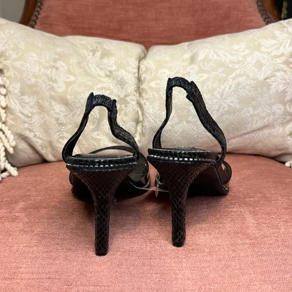 Juicy Couture Greysi Black Slingback heels Featuring with Rhinestones, size 8