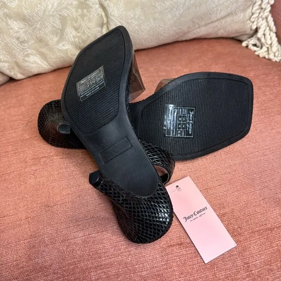 Juicy Couture Greysi Black Slingback heels Featuring with Rhinestones, size 8