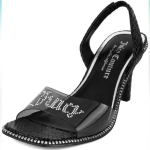 Juicy Couture Greysi Black Slingback heels Featuring with Rhinestones, size 8