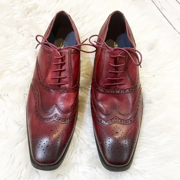 Jump New York Red Ombré Leather Wingtip Lindsey Lace Up Oxfords Men’s Size 13