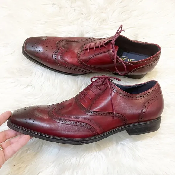 Jump New York Red Ombré Leather Wingtip Lindsey Lace Up Oxfords Men’s Size 13