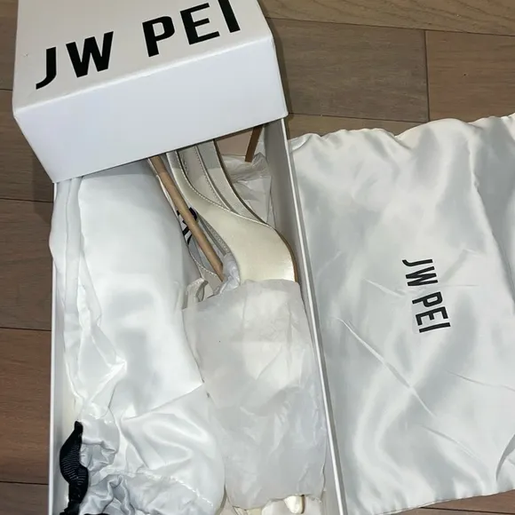 JW PEI Queena Floral Appliqué Slingback Pump Heels