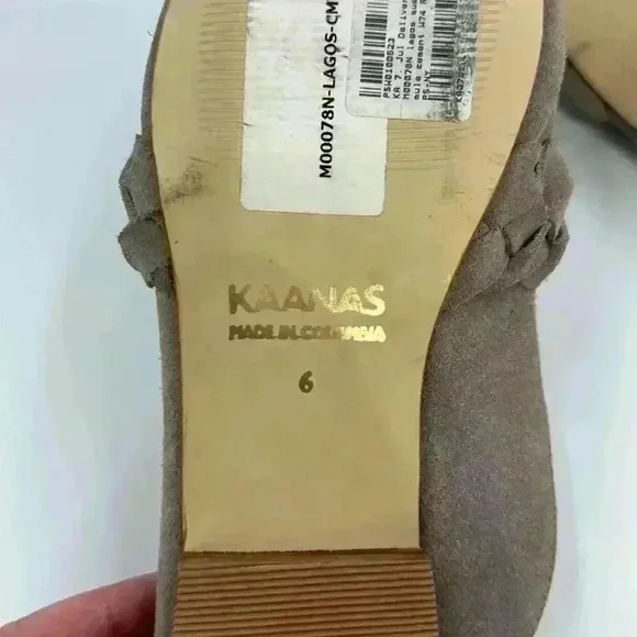 Kaanas slip on Lagos suede mules size 6