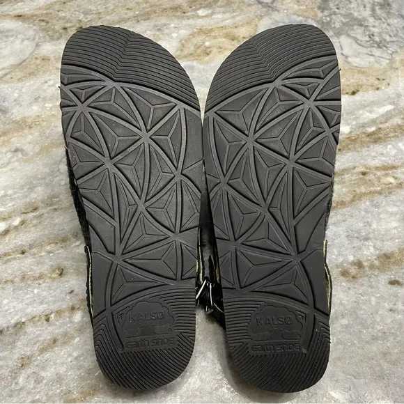 KALSO Earth Shanti Wool &amp; Wood Negative Heel Clogs / Mules