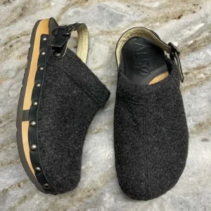 KALSO Earth Shanti Wool &amp; Wood Negative Heel Clogs / Mules