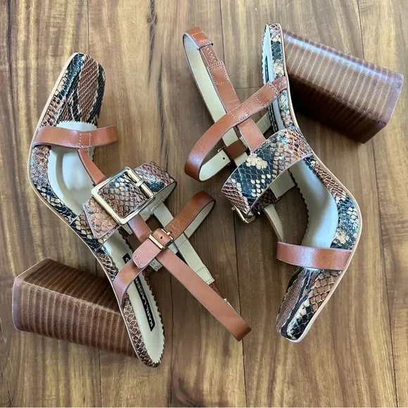 {Karl Lagerfeld} Marlow Snake print slingback heels Size: 9
