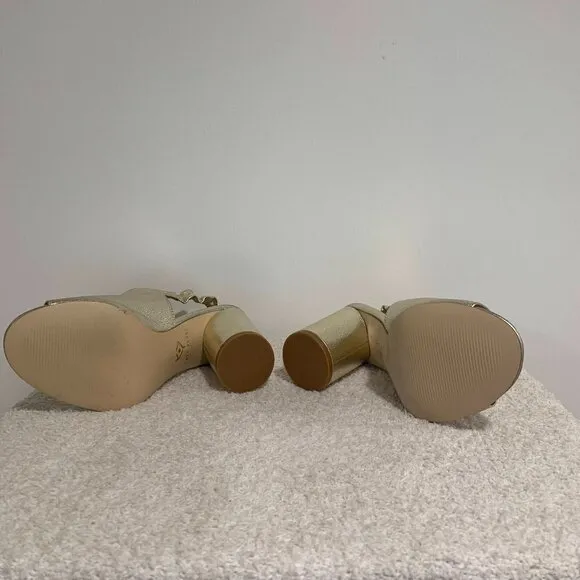 Kate Perry Jocelyn Block Heels | Champagne | Size 5.5M