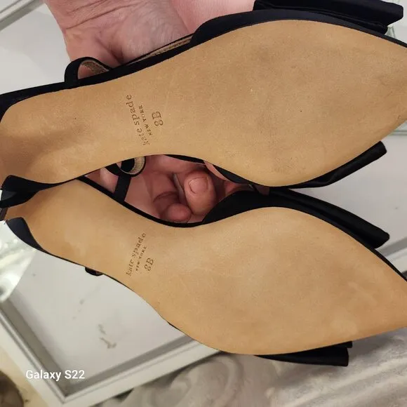 Kate Spade &quot;Marseille&quot; Satin Lux Black Kitten heels. NIB. Size: various