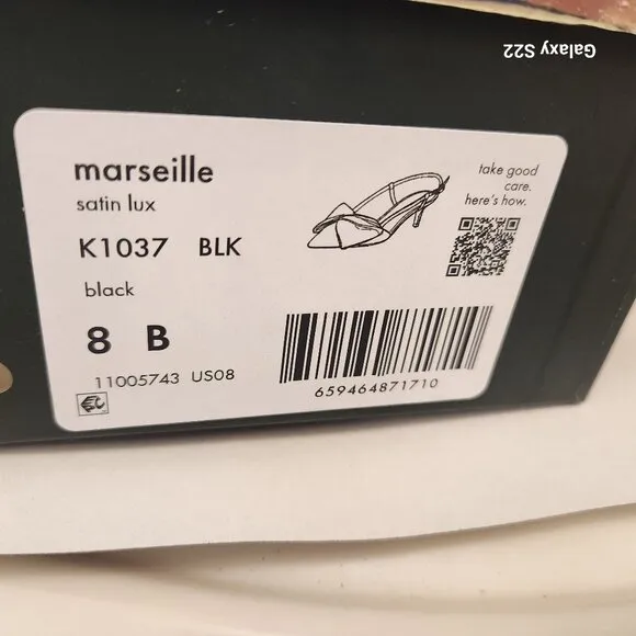 Kate Spade &quot;Marseille&quot; Satin Lux Black Kitten heels. NIB. Size: various
