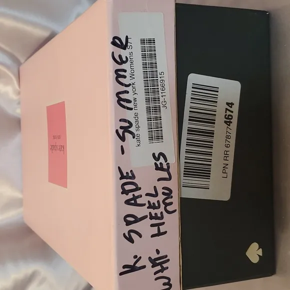 Kate Spade Bone White Venus  Crinkle Patent Leather Block Heel Mules