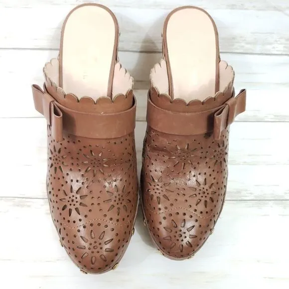 Kate Spade Cala Laser Cut Clogs NWOB Size 7.5