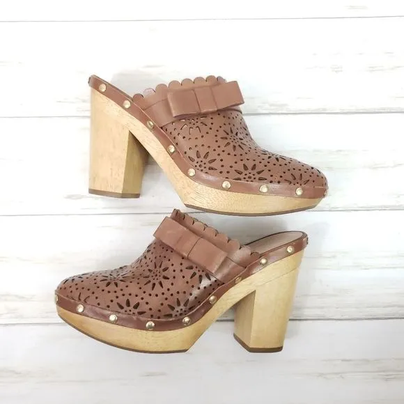 Kate Spade Cala Laser Cut Clogs NWOB Size 7.5