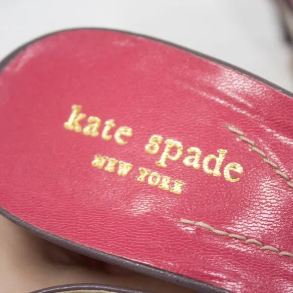 Kate Spade Hattie Leather Women's Slingback Heels Open Toe Amethyst/Kid Size 9.5