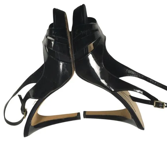 Kate Spade Heels Slingback Black Open Toe Stiletto Women's 9 High Heel Shoe