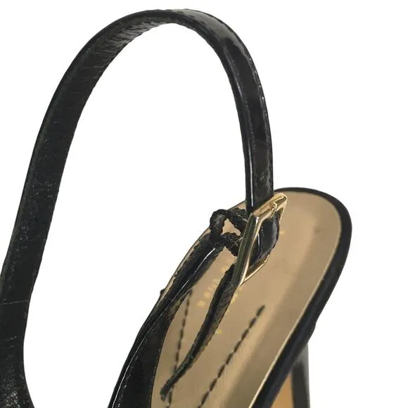 Kate Spade Heels Slingback Black Open Toe Stiletto Women's 9 High Heel Shoe