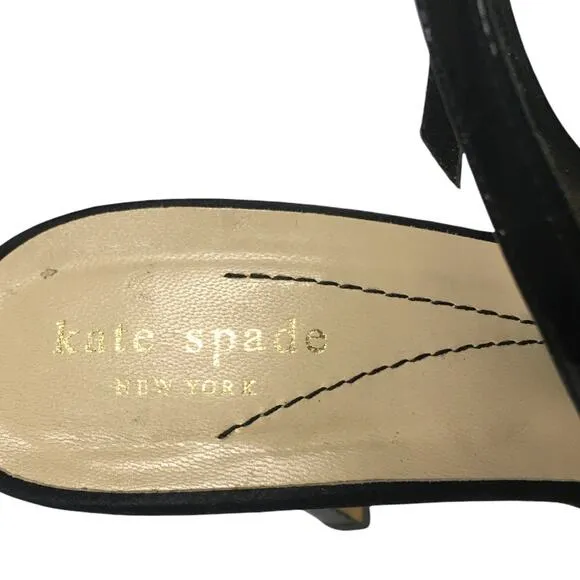 Kate Spade Heels Slingback Black Open Toe Stiletto Women's 9 High Heel Shoe