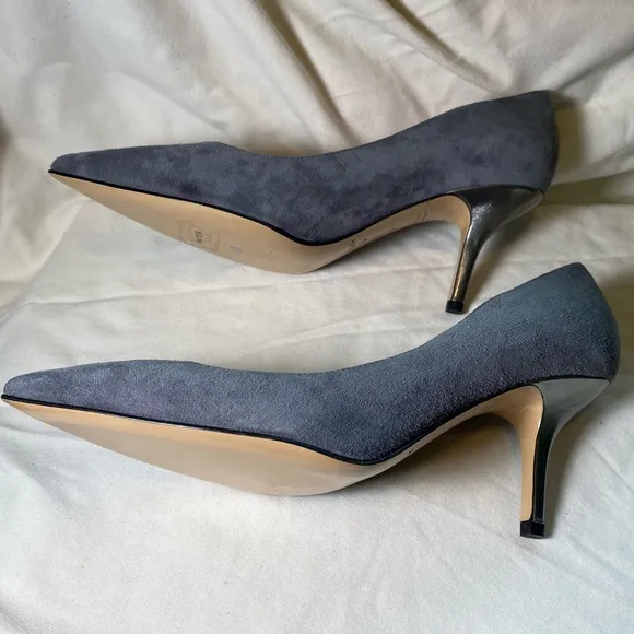 Kate Spade Jessa - Grey Suede w/Metallic Silver heel - NWOB