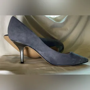 Kate Spade Jessa - Grey Suede w/Metallic Silver heel - NWOB