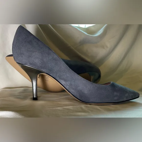 Kate Spade Jessa - Grey Suede w/Metallic Silver heel - NWOB