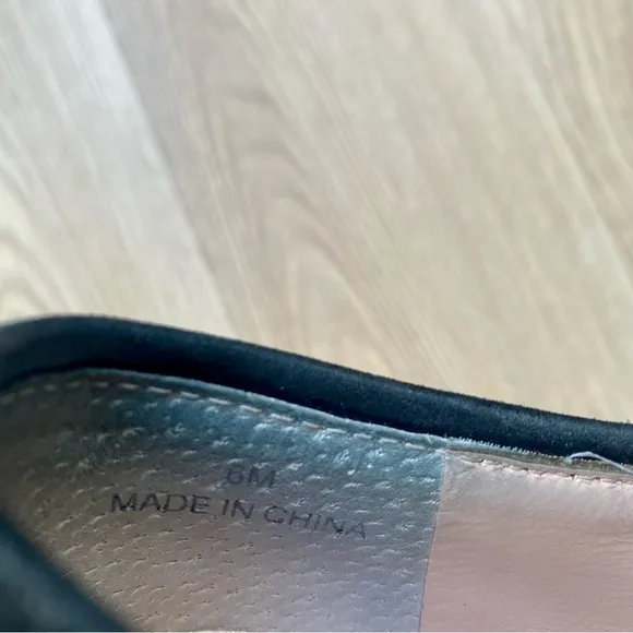 Kate Spade Liberty Black &amp; Silver Metallic Star Suede Sneakers - Slip-On